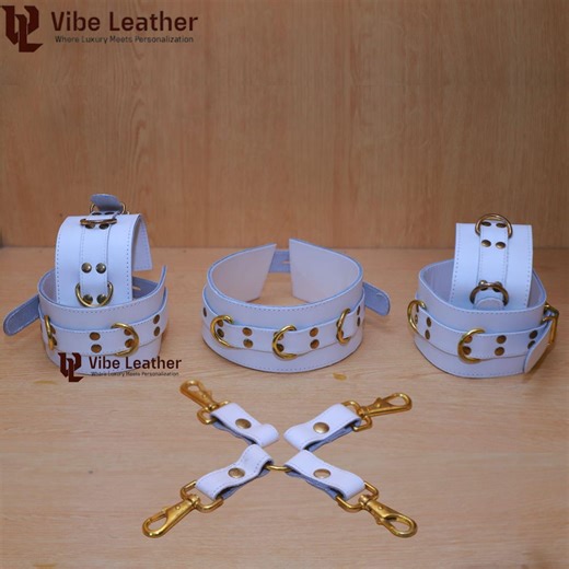 Restraint Fetish Leather BDSM Bondage Kit Set Hand Ankle Thigh Cuff Collar Waist Belt Sexy Gift for Wife - Etsy