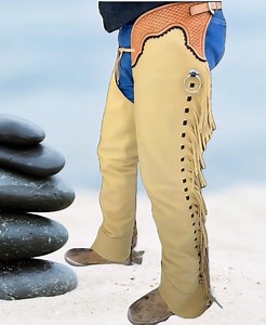 Handmade Leather Western Chaps, Suede Fringe, Customizable Fit - Etsy Canada