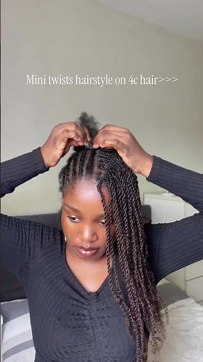 Easy way to do mini twist hairstyle on 4c hair !