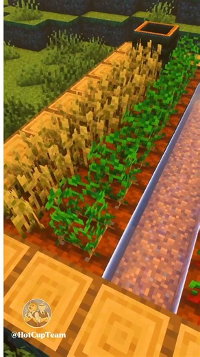 Minecraft: 3D Rails + Better Crops & Hafen 🌾🔥 #minecraft #shorts #resourcepack