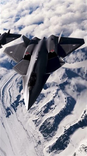 Operational USAF F-47 NGAD fighter jets on patrol near the Alaska/Russian border, November 2025 #usa