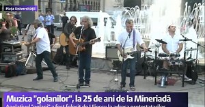 VIDEO. „Imnul golanilor” a răsunat din nou în Piața Universității