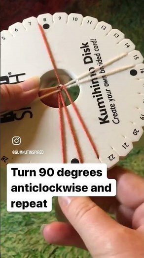 Basic eight strand kumihimo braid