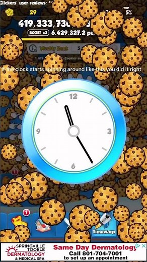 Infinite cookie hack in CookieClickers-mobile