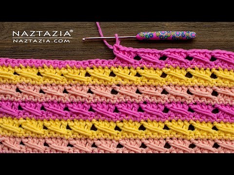 HOW to CROCHET CROSS OVER STITCH - Fast and Easy Scarf and Blanket Stitches by Naztazia