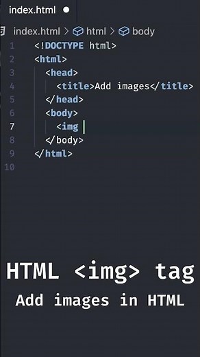 Add images in HTML | HTML img Tag Tutorial #html