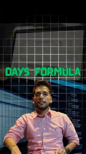 days formula use of ms Excel #contentcreator #excel #exceltips