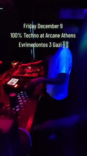 100% Techno Night at Arcane Club Athens