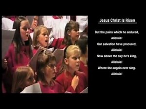 Jesus Christ Is Risen Today hymn with on-screen LYRICS