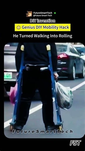 He Turned Walking Into Rolling 😳 Genius DIY Mobility Hack