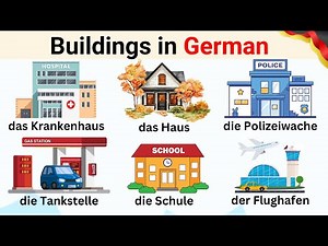 Buildings in German | German for Beginners | Buildings Names in German | German Vocabulary