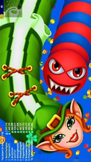 Worms Zone Io. 🐍Biggest Giant Slither snake Game #shorts #viralshort#gaming#wormszone#snake#funny