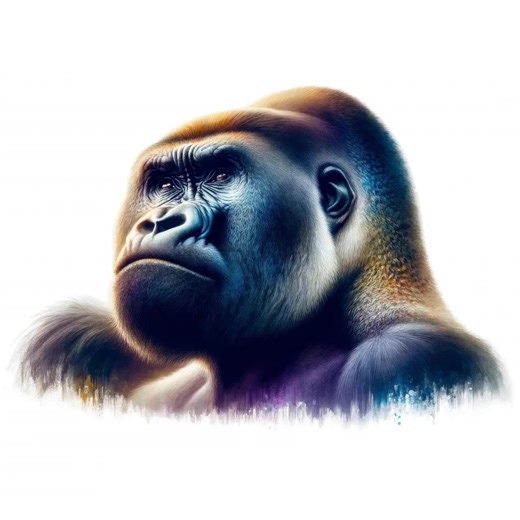 Silverback Gorilla Clipart Bundle: Wildlife Art Prints (digital Download) - Etsy