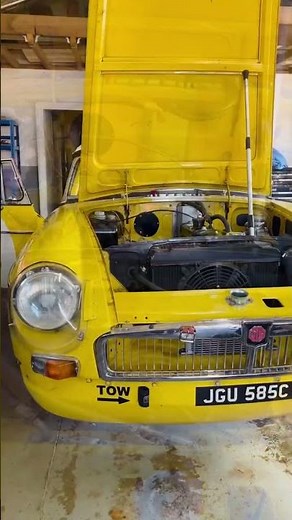 How to put an engine on a MGB Racecar #shorts