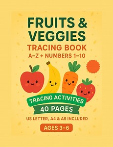 A–Z Tracing Book   Numbers 1–10 | Preschool Workbook PDF | Alphabet & Number Tracing (US Letter, A4, A5) - Etsy Canada