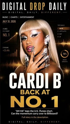 Cardi B Returns to No. 1 on iTunes | Is "AH HA" Headed for the Billboard Hot 100?