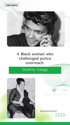 Before civil liberties were courtroom doctrine, they were personal resistance. Dollree Mapp stood her ground — and reshaped constitutional law. Mapp v. Ohio strengthened protections against unlawful searches, impacting millions of lives after her own. Legal legacy isn’t abstract. It lives in the rights you use every day. #legallegacy #blackhistory #civilrights #constitution #mappvohio #knowyourrights