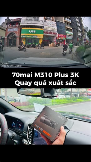 Chất lượng Video 3K quá xuất sắc trong phân khúc. Anh em nên cân nhắc lựa chọn. #camera70mai #70mai_m310_3K #70maim310plus3k #70mai_m310