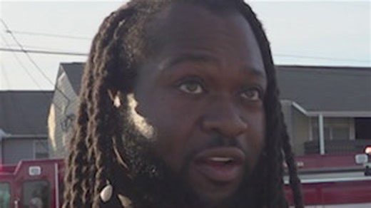 Resident reacts to fire at apartment complex