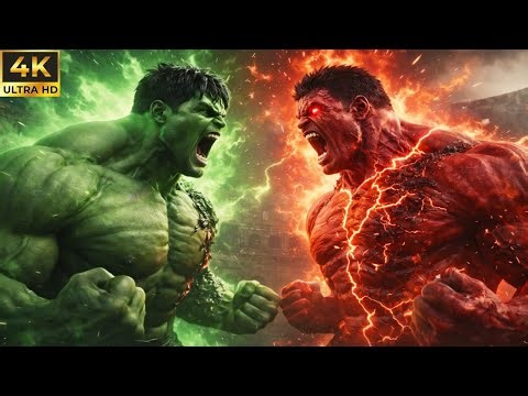 Red Hulk vs Green Hulk 🔥 | Full Fight | Ultimate Power Battle #RedHulkVsGreenHulk#RedHulk#Hulk
