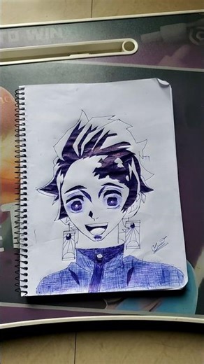 Tanjiro pen sketch #demonslayer #drawing #sketch #anime