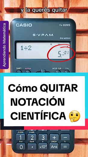Cómo QUITAR NOTACIÓN CIENTÍFICA en la CALCULADORA CIENTÍFICA 🤔 Podés encontrar toda la línea CASIO en www.calculadoras.ar Instagram de Casio Argentina: https://www.instagram.com/calculadoras.ar/