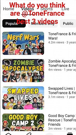 most popular tone France videos