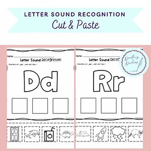 Letter Sound Recognition Activity Printable Cut and Paste