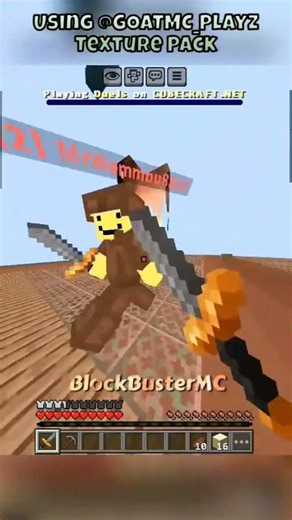 Using @GOATMC_Playz Texture Pack (sorry for playing noobly 🥲) #minecraft #shorts