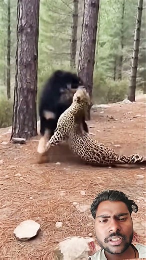 Male Tibetan Mastiff rescues puppy from clouded leopard