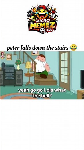 peter falls down the stairs 😂 #viral #petergriffin
