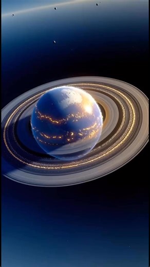 A habitable world crowned by diamonds. we wouldn't just look up at the stars, Rings made of straight up diamond. We’d be living inside the art. 💎 #space #galaxy #StarsEverywhere #SpaceX #NASA | Universe Wonders