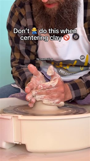 YAY CLAY! on Instagram: "This is how you can avoid creating volcanoes when centering clay #pottery #tips #visitphilly"