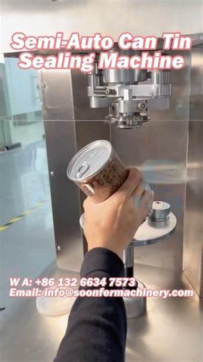 Semi Automatic PET Plastic Jar Bottle Metal Can Tin Sealing Machine Can Sealer