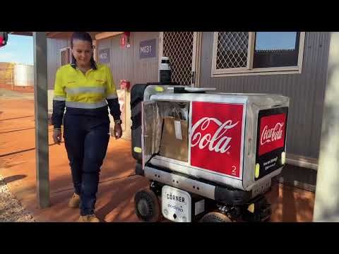 World's First Robot Deliveries at an Australian Mine Village | Ottonomy x Sodexo x Rio Tinto