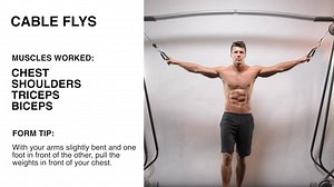 The cable fly is a great chest day addition - keep the tension on the cables in order for the muscle to remain under stress on the eccentric phase as well. | Men's Health UK
