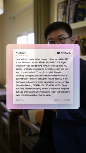 "I originally struggled on my math section and felt lost on how to raise it."