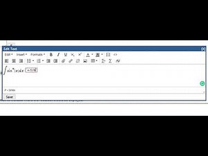 Type an integral and function in MyOpenMath