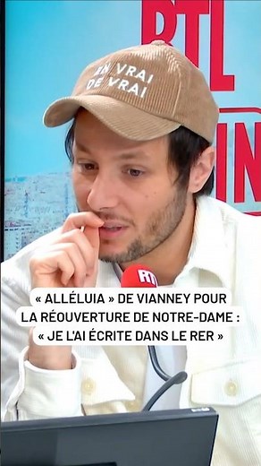 🚆🎤Reprise of Vianney's song "Alleluia" for Notre-Dame: "I wrote it on the RER"