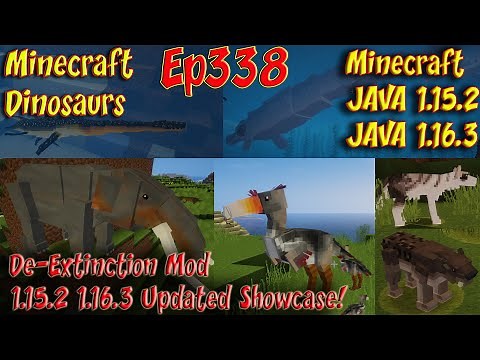 De Extinction Mod Showcase 1.15 1.16 HD 60FPS Cenozoic Creatures Minecraft Dinosaurs Ep 338