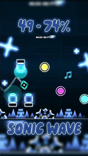Sonic Wave 49 - 74%% | Geometry Dash
