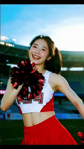 🔥 Unreal Korean AI Cheerleader Shocks Everyone! 😱✨ [8K Ultra HD]#치어리더 #AI치어리더##cheerleader