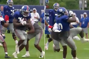 Daniel Jones speaks on wild Giants brawl