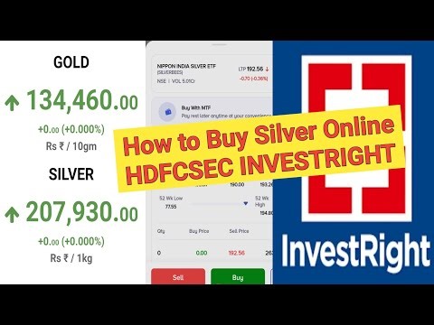 How to Buy Silver Online Using HDFC securities Invest right App?