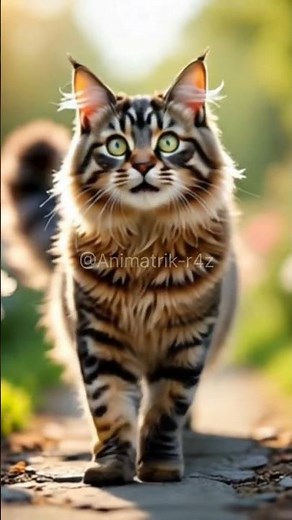 Maine Coon Cat Walking & Meowing | #Animatrik