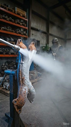 Rust vs Dry Ice: The Ultimate Deep Clean! 🧊🔨#DryIceBlasting #Restoration #OddlySatisfying