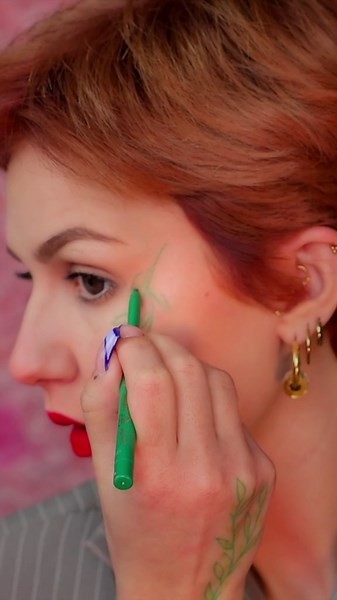 Soft floral tattoo makeup tutorial for spring