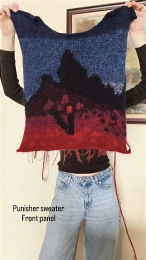 Berta V | Punisher sweater next and I'm done with her until lp3 (This is from 2 weeks ago but someone distracted me and forgot to post) #knitting... | Instagram