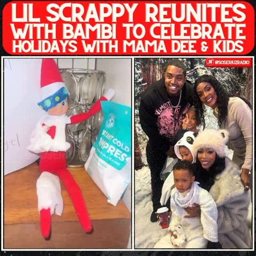 Lil Scrappy & Bambi reunite to celebrate the holidays with their kids & Momma Dee ❤️👏🏾 #lilscrappy #adizthebam #mommadee | soseriuzradio