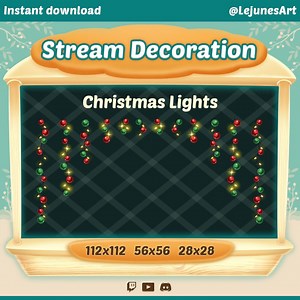 Animated Christmas Lights Stream Decoration (webm Digital Download) - Etsy